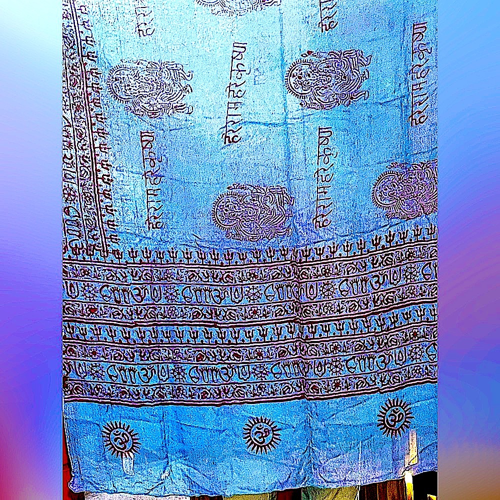 Prayer shawl/cover-up/bedspread Cost plus world mkt Vtg new twin soft rayon wrap
